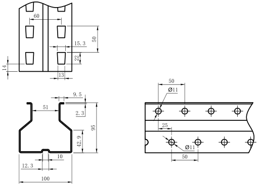 Чертеж профиля
